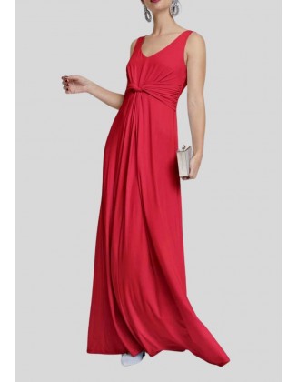 Raudona ilga suknelė