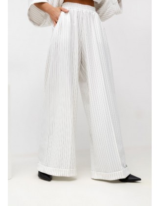 Baltos dryžuotos kelnės "Striped"
