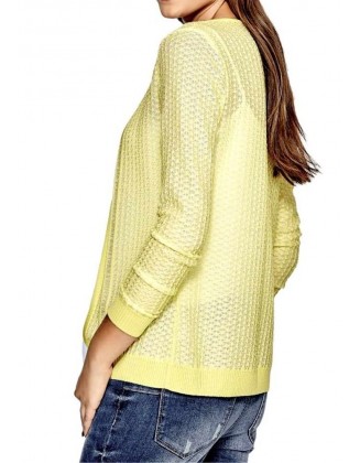 Originalus geltonas megztinis