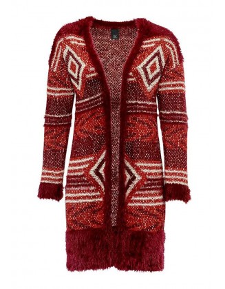 Ilgas raudonas megztinis