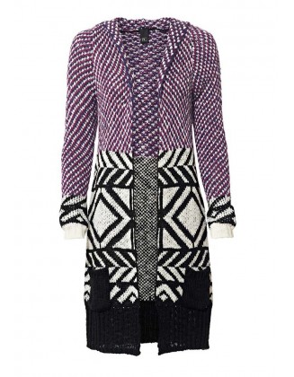Ilgas violetinis megztinis