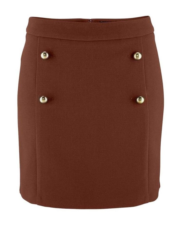 Trumpas rudas sijonas