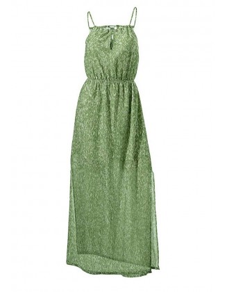 Žalia vasarinė maxi suknelė