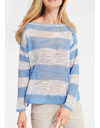 Mėlynas dryžuotas megztinis