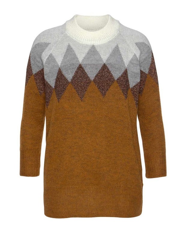 Norvegiško rašto rudas megztinis