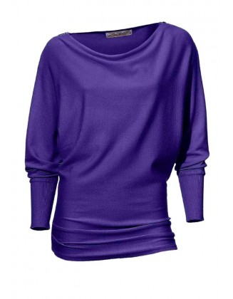 Violetinis megztinis "Ziper"