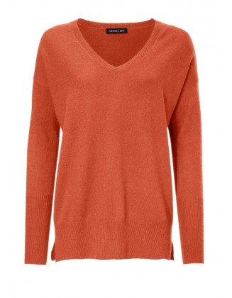 Ilgas oranžinis kašmyro megztinis