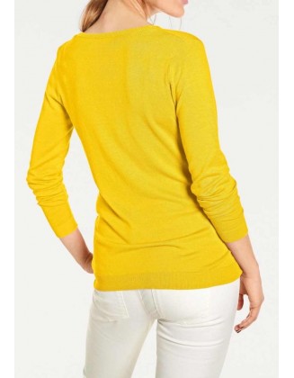 Geltonas megztinis su raišteliu