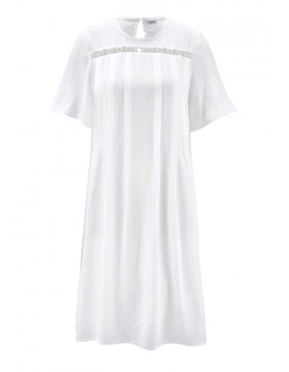 Balta lininė suknelė "Perla"