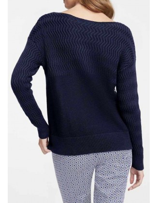 Mėlynas suvarstomas megztinis