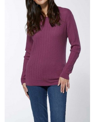 Uogų spalvos merino vilnos megztinis "Well"