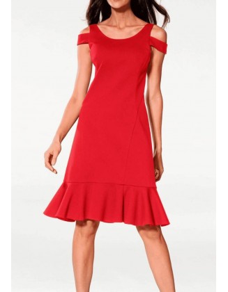 Raudona suknelė "Cut"