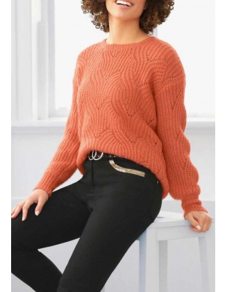 Jaukus oranžinis megztinis su vilna