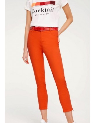 Ryškūs oranžiniai džinsai