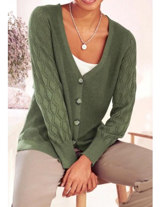 Žalias megztinis su sagomis