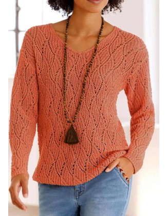 Oranžinis megztinis "Azur"