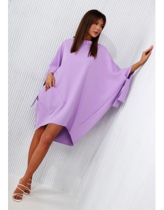 Violetinė kimono tipo suknelė